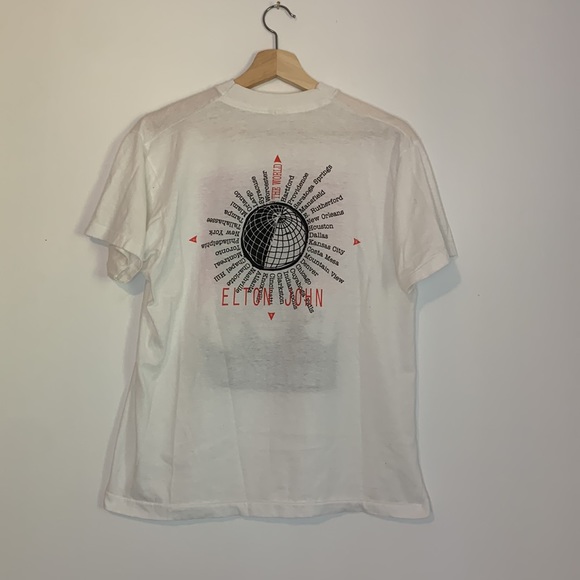 VINTAGE | Elton John 1989/90 Tour T-Shirt - Picture 2 of 9